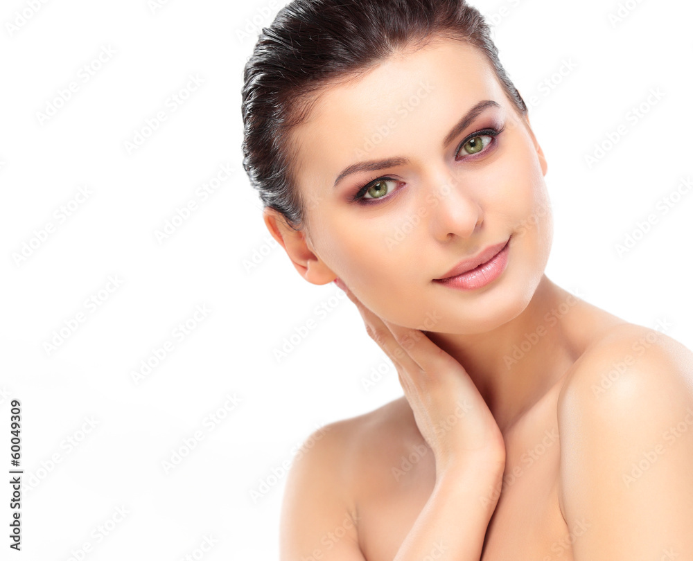 Beautiful Girl Touching Her Face. Beauty Face. Beautiful Girl Touching Her Face. Beauty Face.