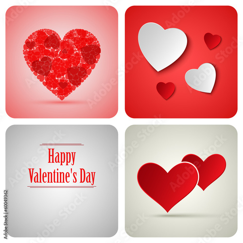 Wallpaper Mural Valentine decoration card made from white paper Torontodigital.ca