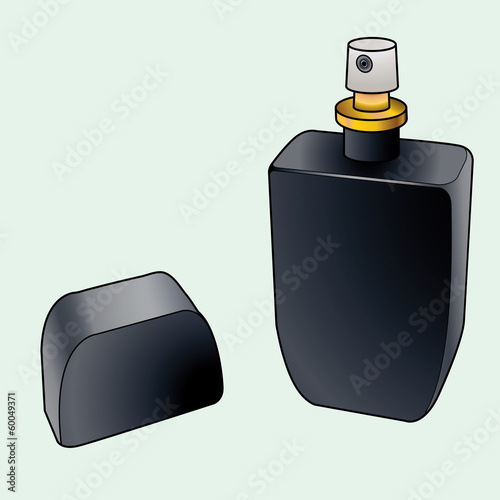 black cologne spray bottle vector