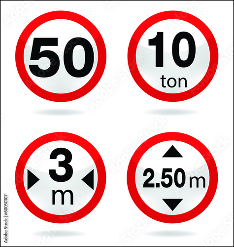 traffic sign of limit