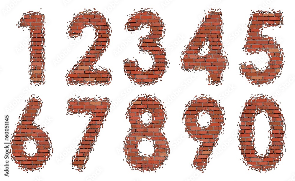 Numbers of bricks Numbers of bricks