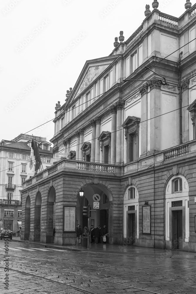 Teatro La Scala, Milano B&W image