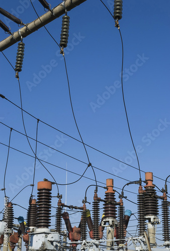 Electric coils and equipment at a transformation station