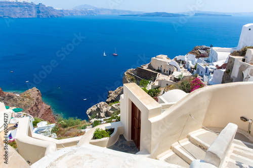 View of Fira town - Santorini island Crete Greece.