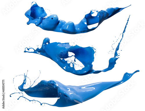 blue paint splash collection