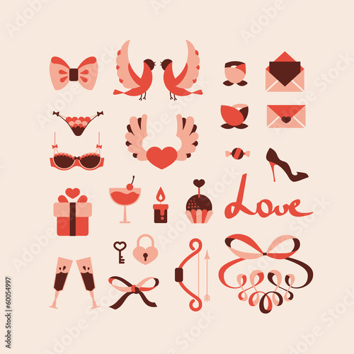 love icons collection vector illustration eps 10