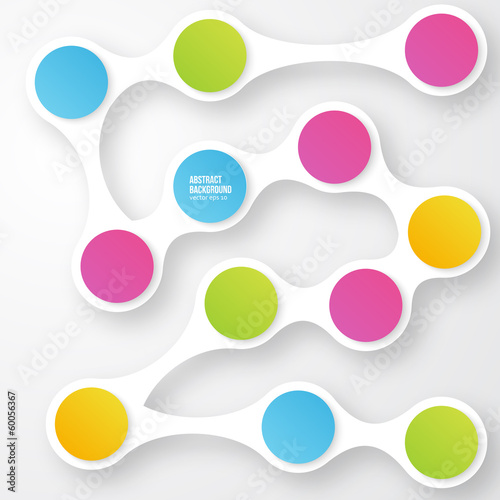 Vector color circles.  infographic Color and molecule