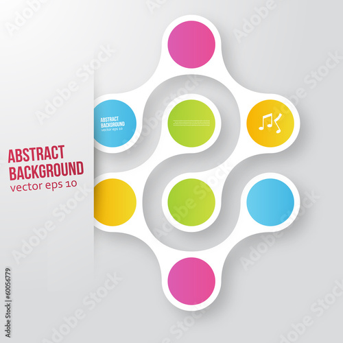 Vector color circles.  infographic Color and molecule