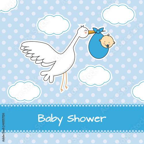Baby boy arrival announcement card