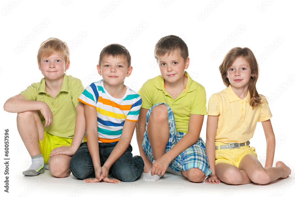 Sitting four children Sitting four children