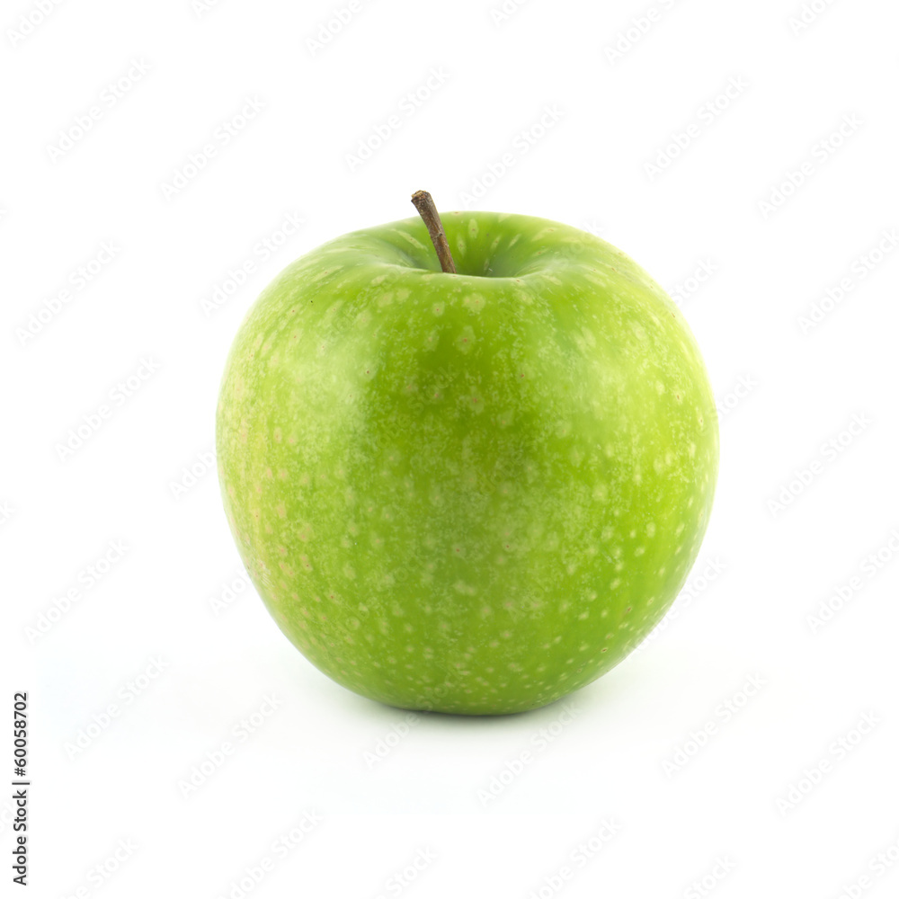 Ripe green apple isolated on white closeup Ripe green apple isolated on white closeup