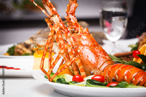 Tela dish of lobster roasted