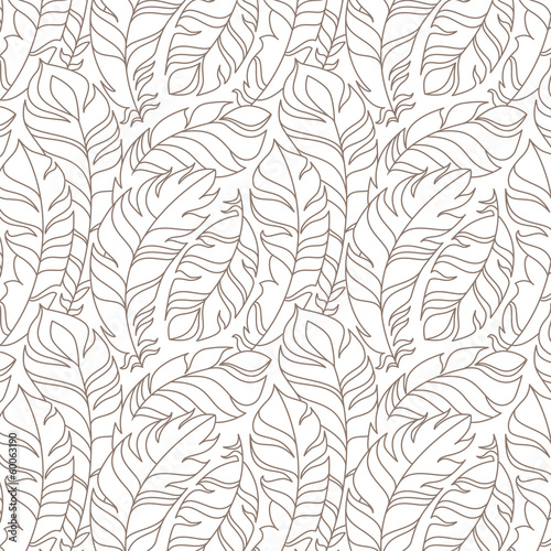 flying feathers seamless pattern
