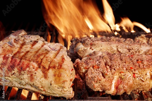 Grilled beef  Steak  and rib steak