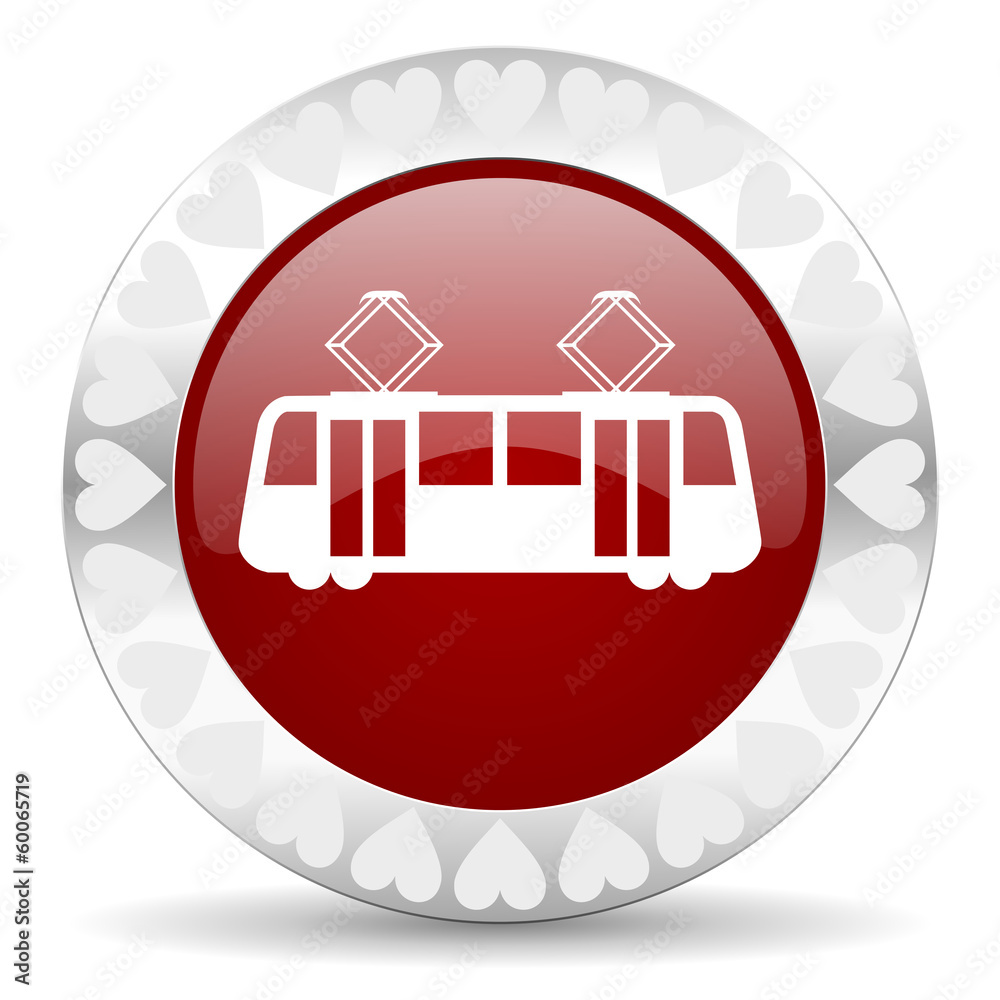 tram valentines day icon