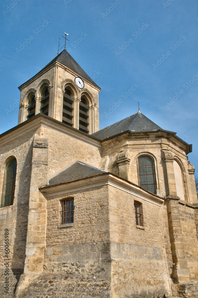 France, picturesque church of Oinville sur Montcient