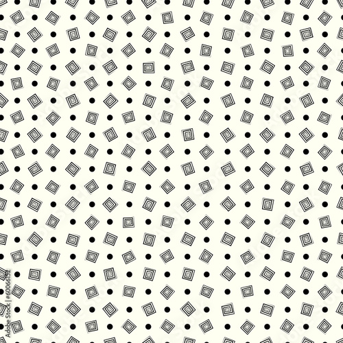 seamless pattern with geometric elements in retro style