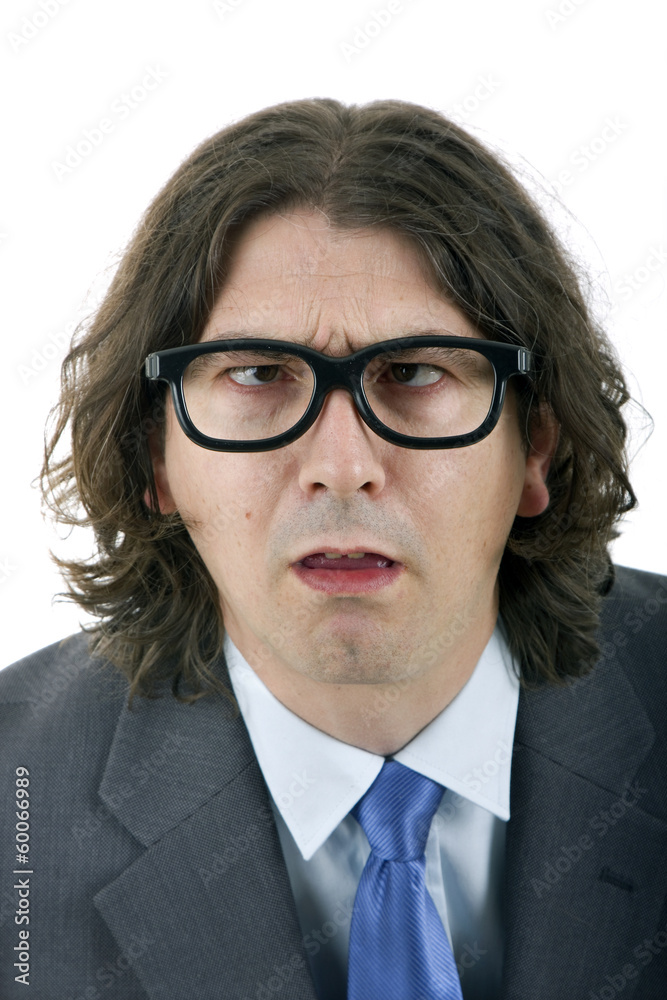 business man portrait on a white background