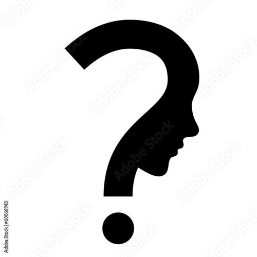Fragezeichen Gesicht Silhouette Vektor
