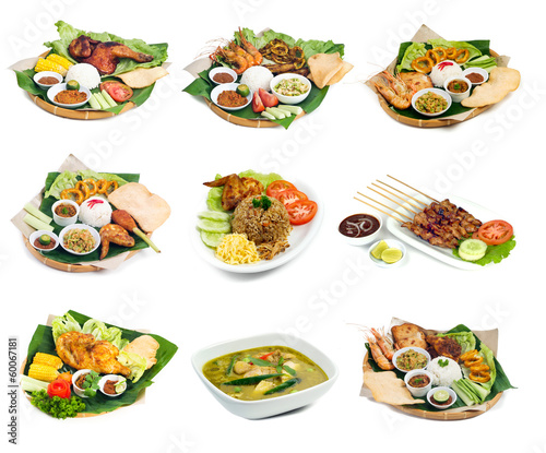 Indonesian bali food on background