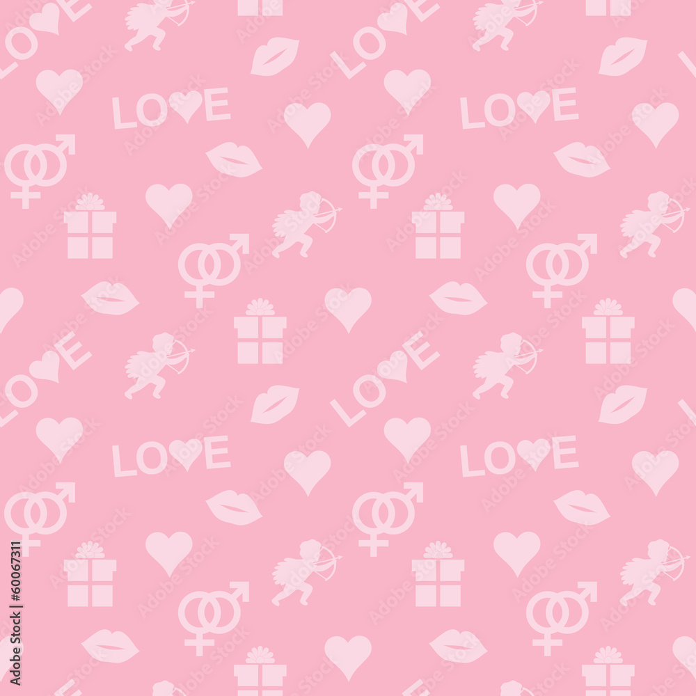 abstract seamless pattern for Valentines Day