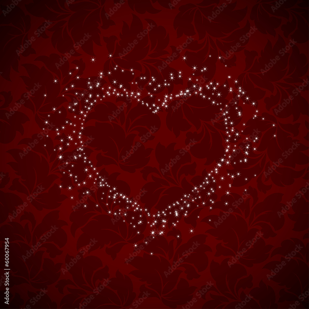 heart burst on dark red background heart burst on dark red background