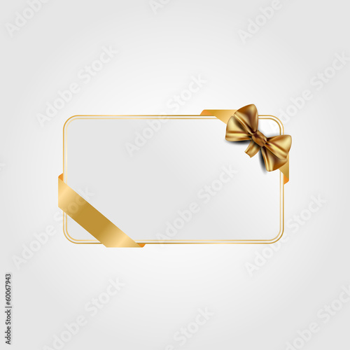 Greeting card for Valentine. Gold