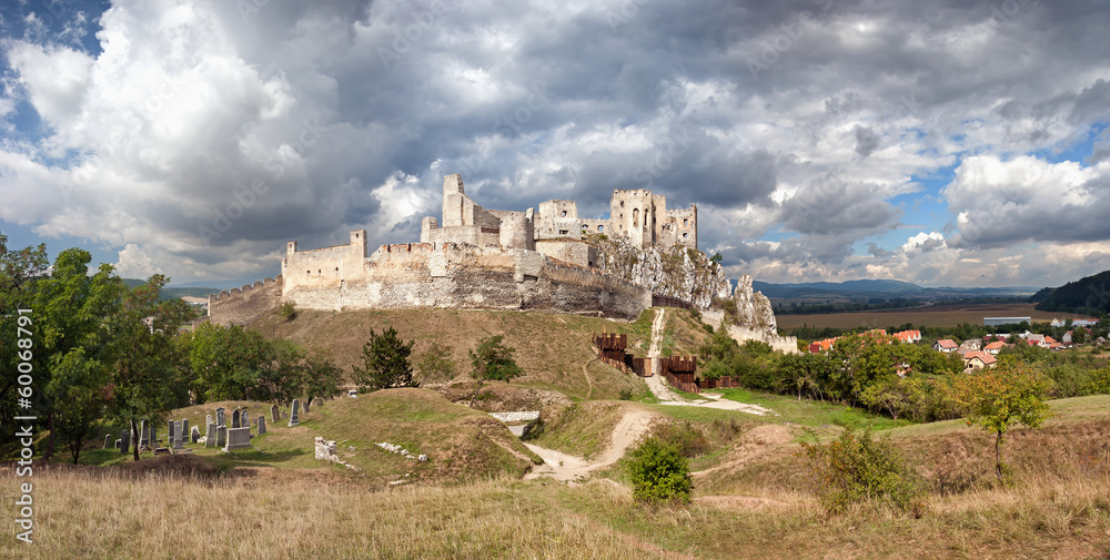The ruins of the medieval castle Beckov - Slovakia