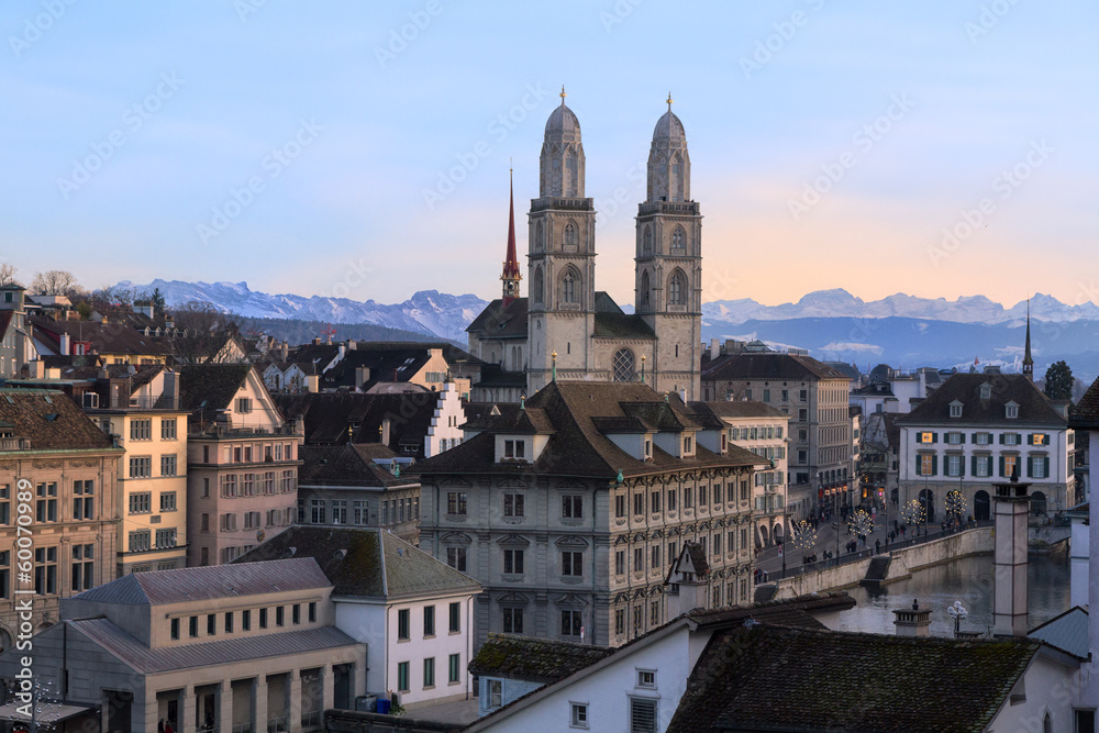 Blick über Zürich, Schweiz