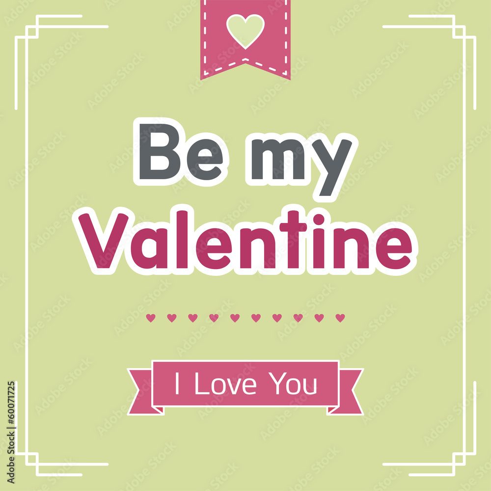 Valentine's Day Card, Typographical Background Valentine's Day Card, Typographical Background