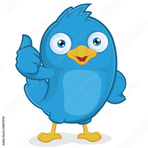 Blue Bird Giving Thumbs Up
