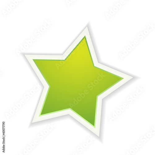 The green glossy star