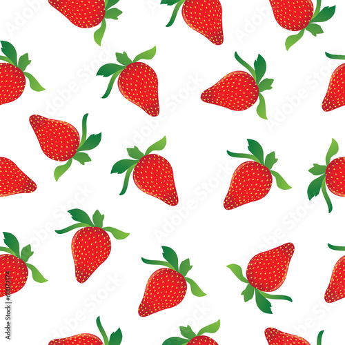 Strawberries seamless pattern