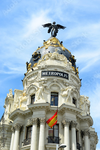 Metropolis Building in downtown Madrid, Spain