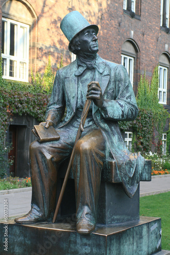 Statue of Hans Christian Andersen in Copenhagen