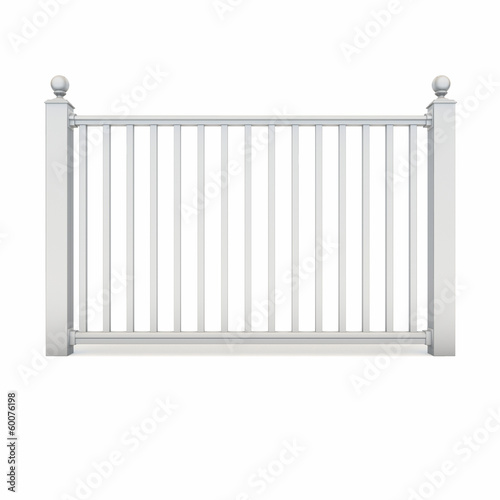 White design metal railing