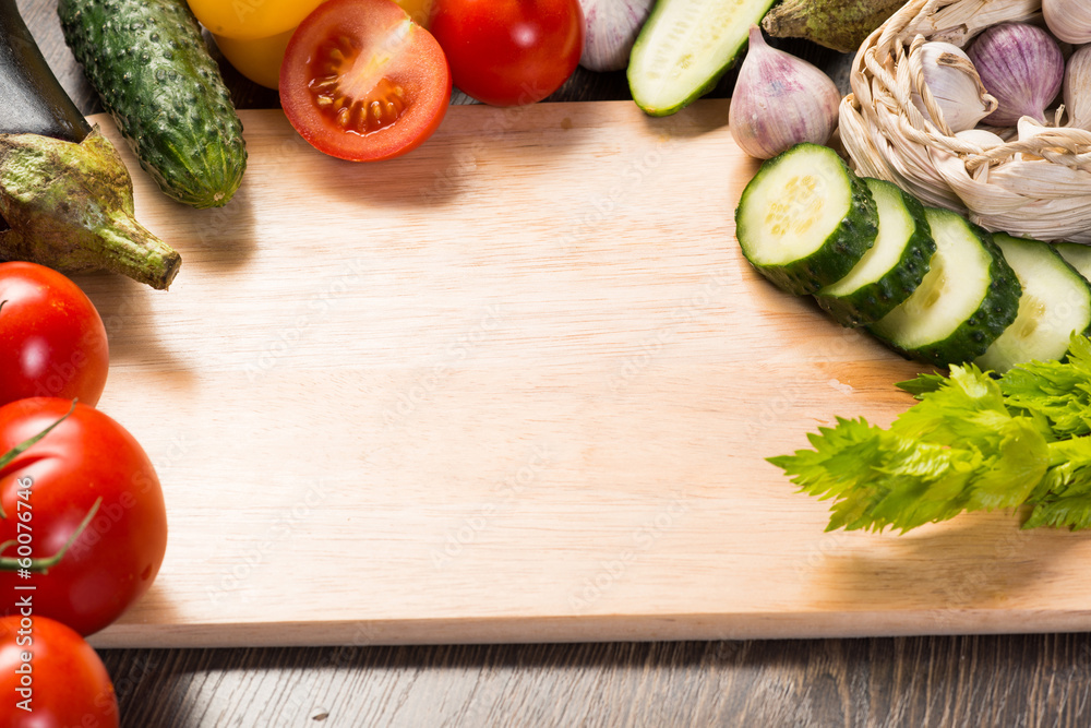 vegetables on the kitchen board vegetables on the kitchen board