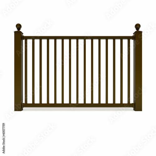 Brown design metal railing