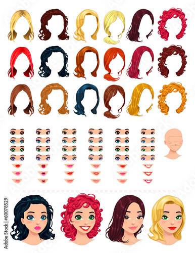 Fashion female avatars.