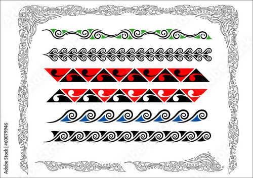 Maori Koru Borders