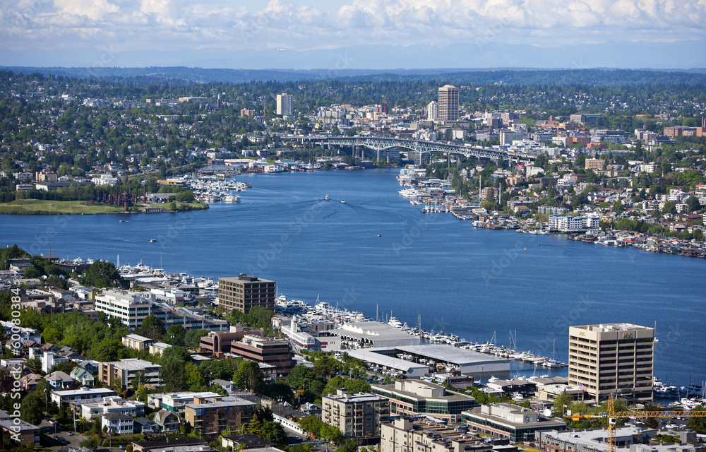 View of Pugent Sound from Space needle