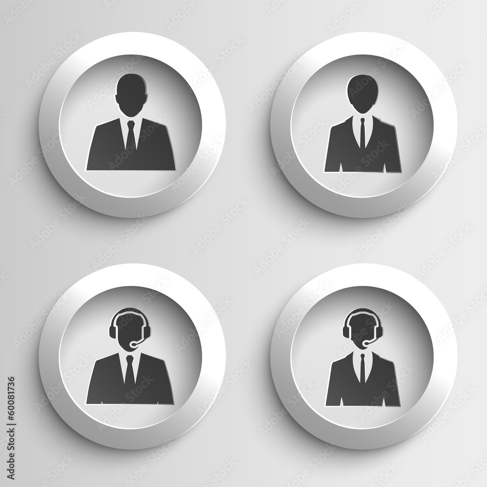 business people web paper icon set. infographic template business people web paper icon set. infographic template