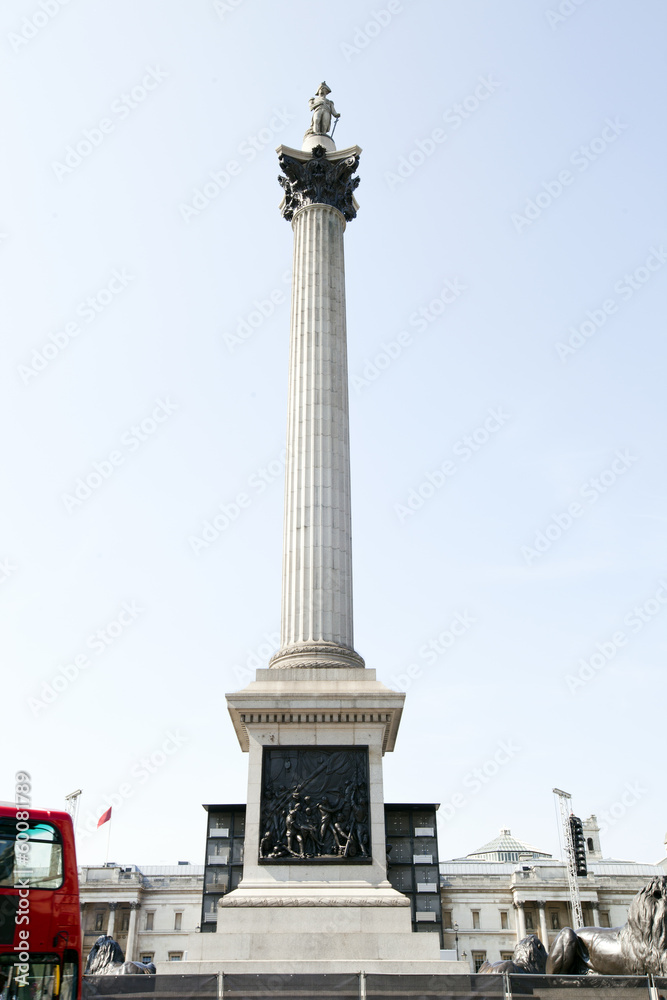 Nelson's Column in Trafalgar Square London