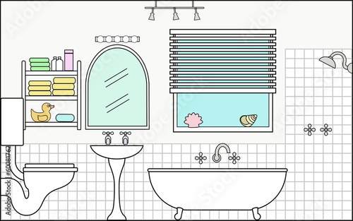 Bathroom with Fixtures and Fittings