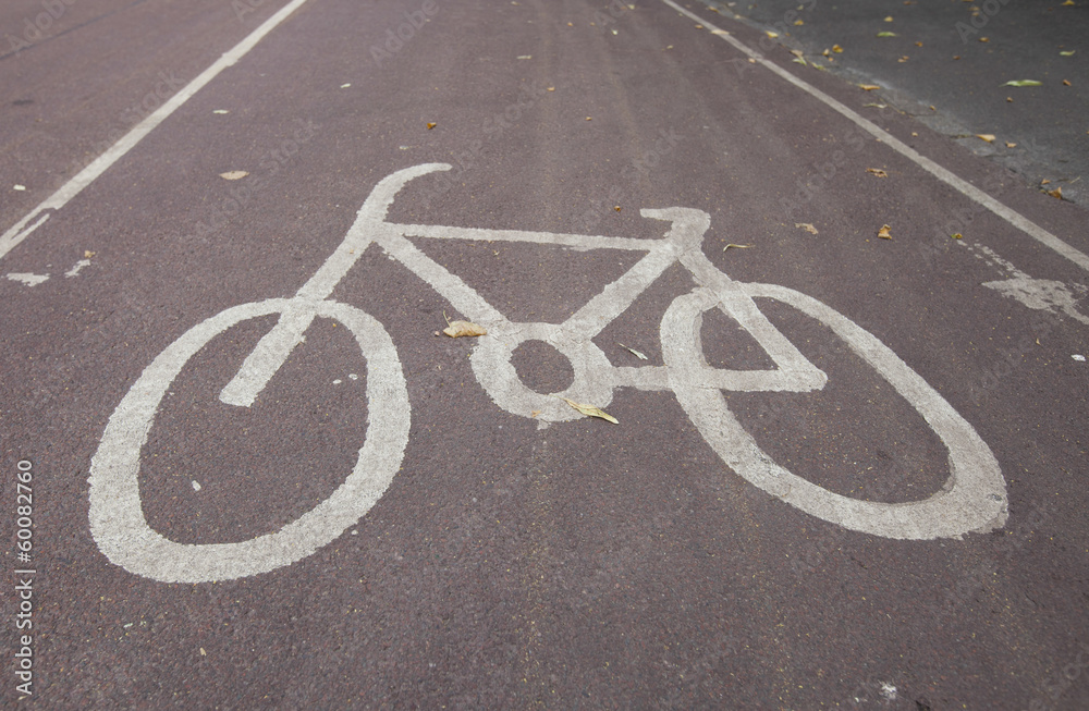 Sign of bicycle parking on street Sign of bicycle parking on street