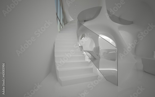 Obraz na płótnie A series of abstract images of the interior of the penthouse. In w salonie