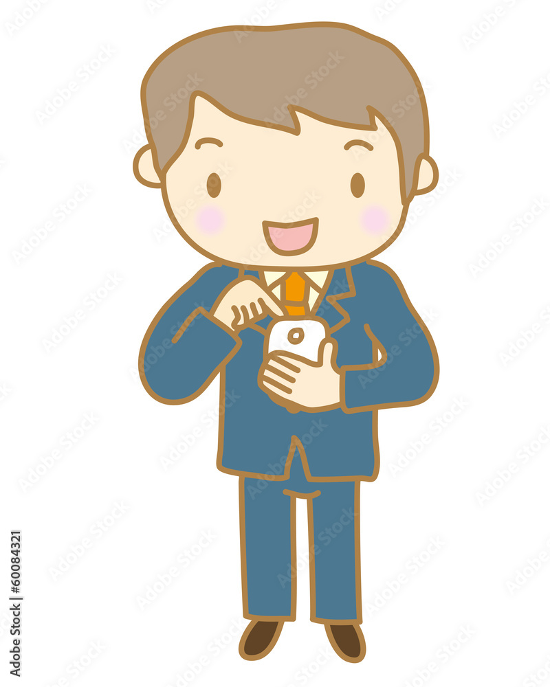 スマートフォンを操作するビジネスマン