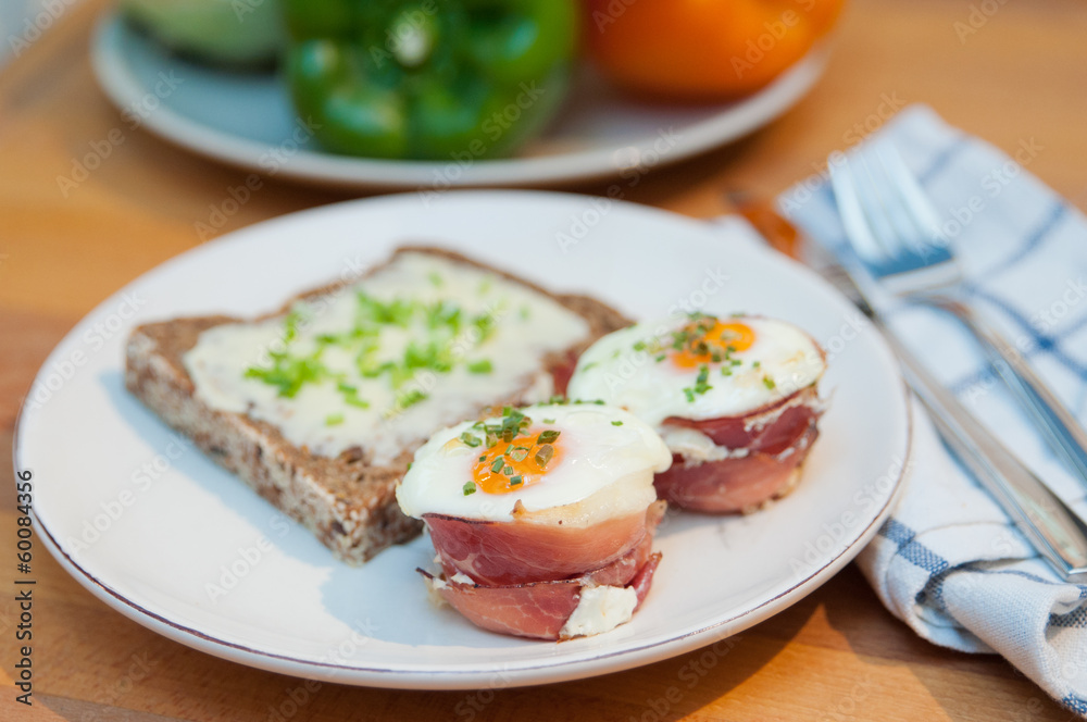 Ham and Eggs Cupcakes Ham and Eggs Cupcakes