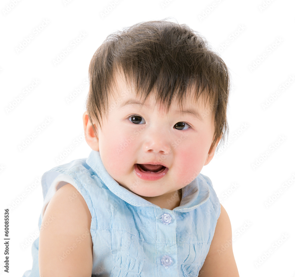 Asia baby girl isolated on white Asia baby girl isolated on white