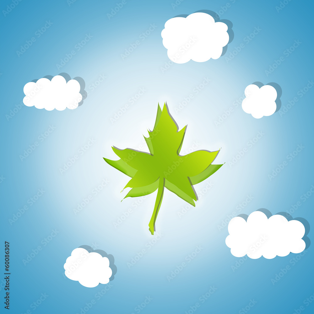 Green leaf for ecology concept